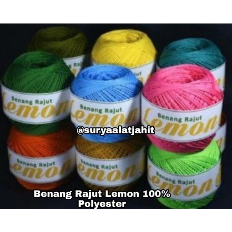 Benang Rajut Lemon 100% Polyester =rp.13.500/pcs