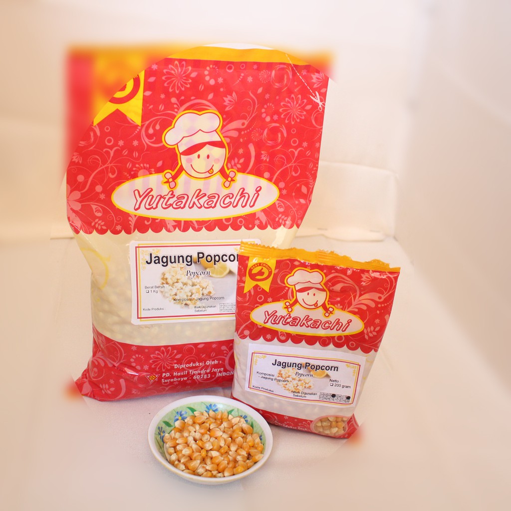 Jagung Popcorn Super 1Kg Mentah Yutakachi / Jagung Popcorn Mentah Kiloan / Jagung Berondong Super / Pusat Bumbu