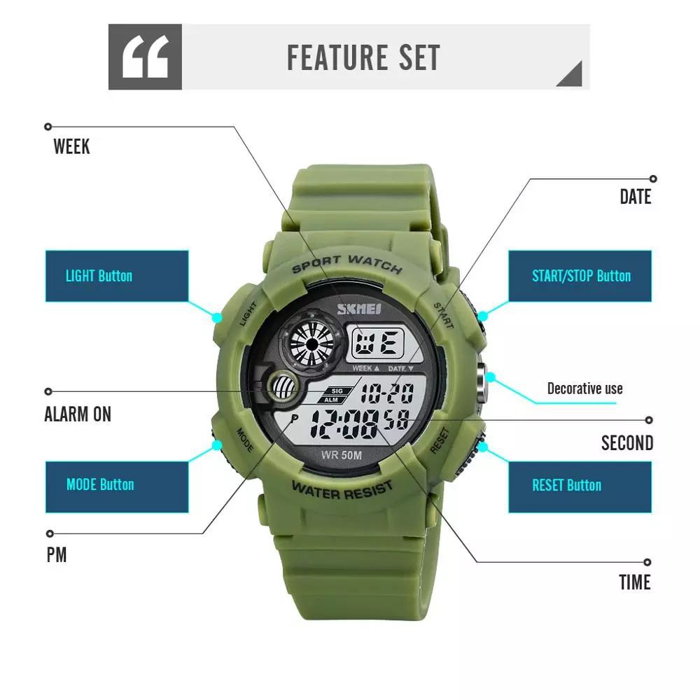 SKMEI 1718 Jam Tangan Pria Digital Chronograph Anti Air WATCHKITE WKOS
