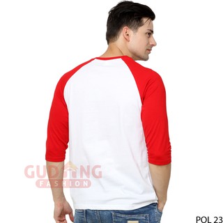 Kaos Raglan Distro Lengan Pendek Bagus Murah - POL 23