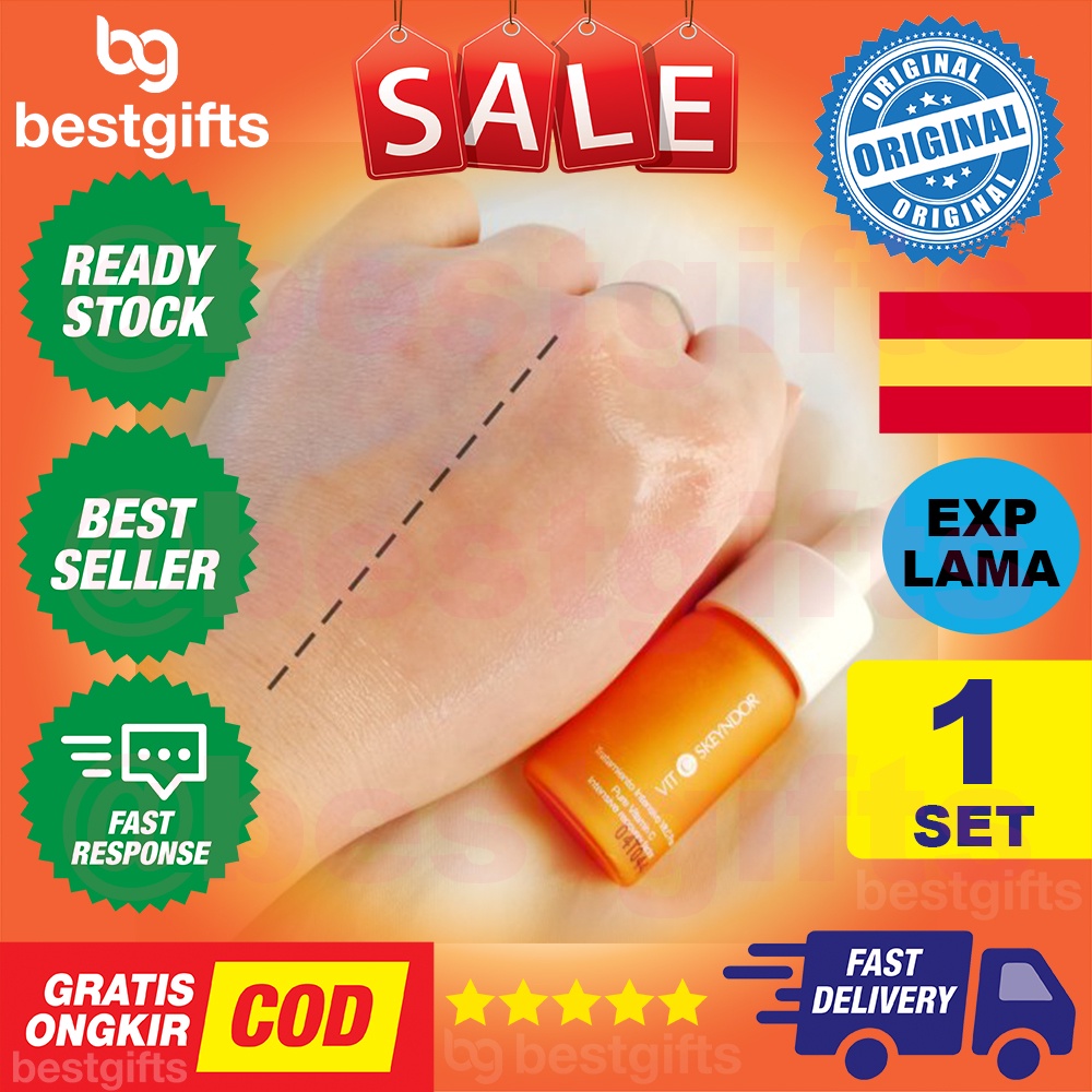 SKEYNDOR PURE VITAMIN C INTENSE FACTOR MENYAMARKAN KERUTAN PADA KULIT WAJAH MENCERAHKAN ANTI AGING 1 SET