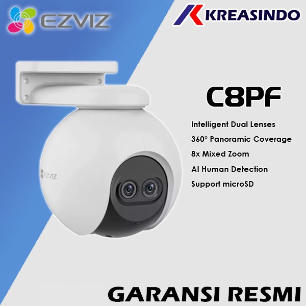 EZVIZ C8PF 1080P Dual-Lens Outdoor WiFi IP Camera IPCAM Garansi Resmi