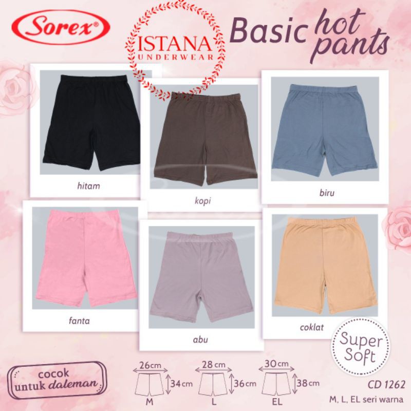 CELANA HOTPANTS shot sorex anti nyeplak sampai lutut wanita dewasa