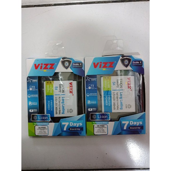 Battery Vizz Grand 2 Baterai Vizz S4 i9500 Daouble Power Original