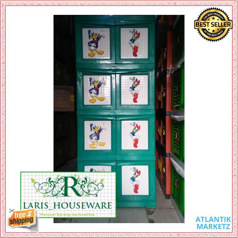 PROMO lemari plastik susun 4 kuat dan kokoh merk subur plast by gojek