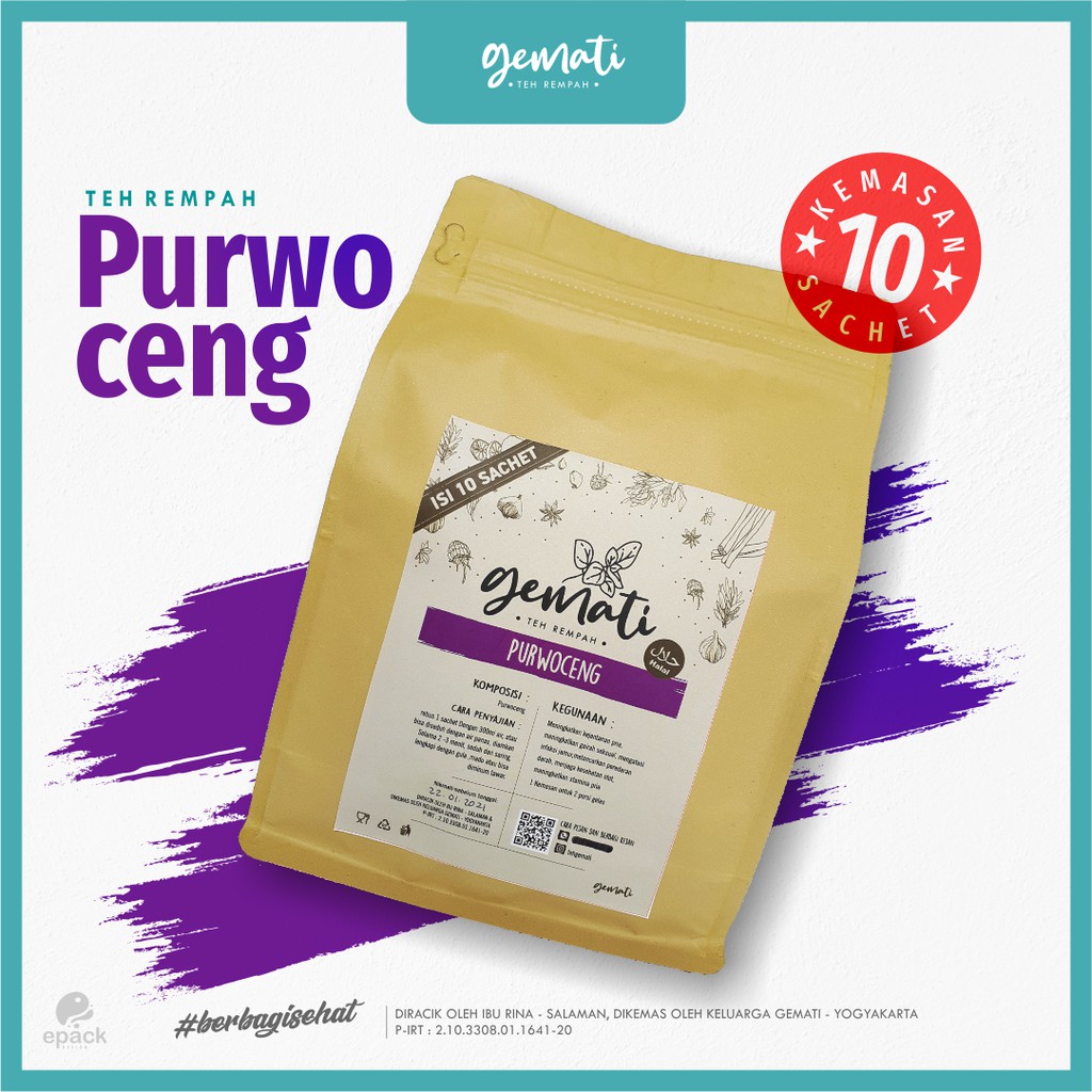 

Teh Stamina - Kejantanan / Teh Rempah Minuman Kesehatan / GEMATI Purwoceng - Kemasan Isi 10