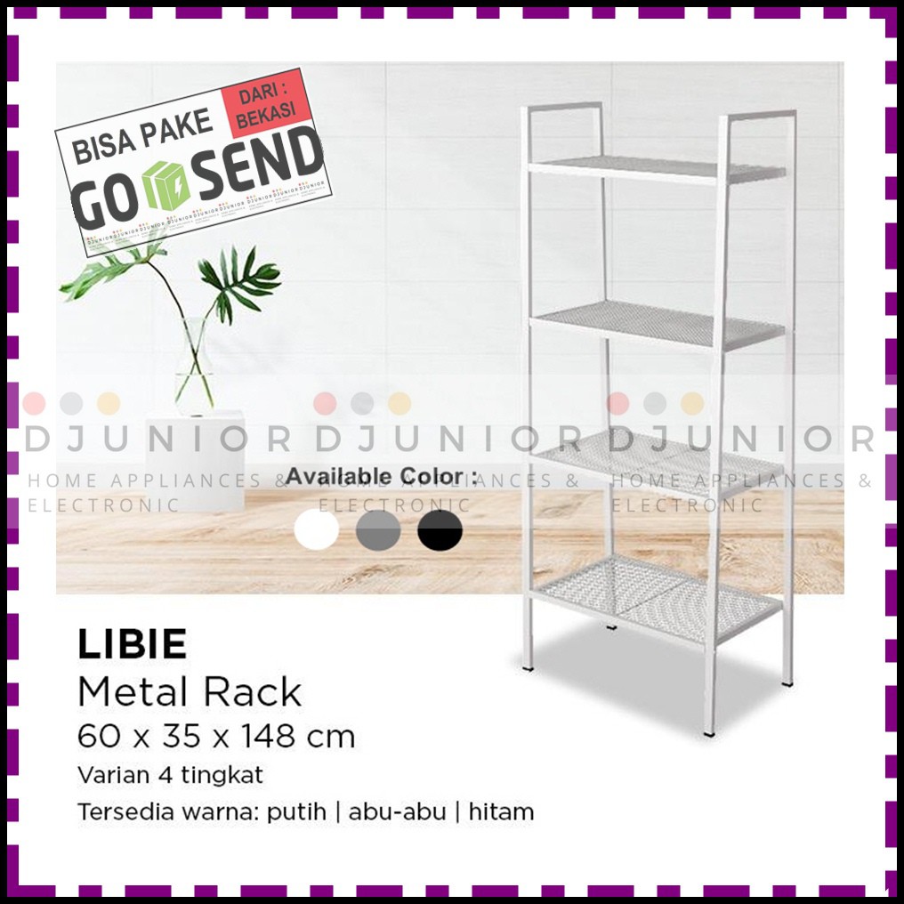 INFORMA LIBIE LIZIE LIVIE RAK SUSUN RAK BESI RAK 4 TINGKAT / METAL RACK 2 TIER