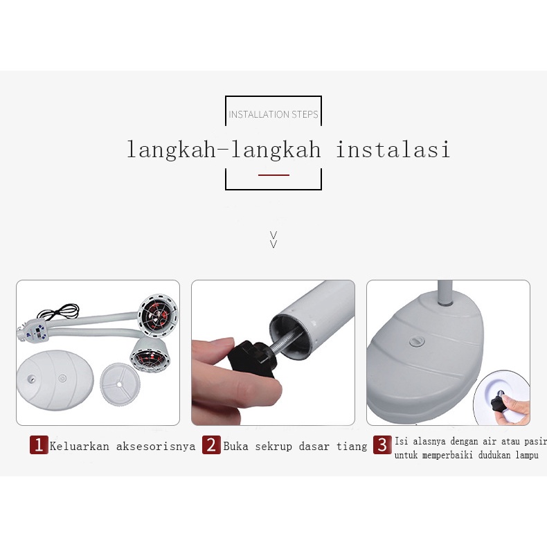 Lampu fisioterapi inframerah kepala ganda Alat fisioterapi lampu terapi sinar infra red infrares lantai standing lantai roda