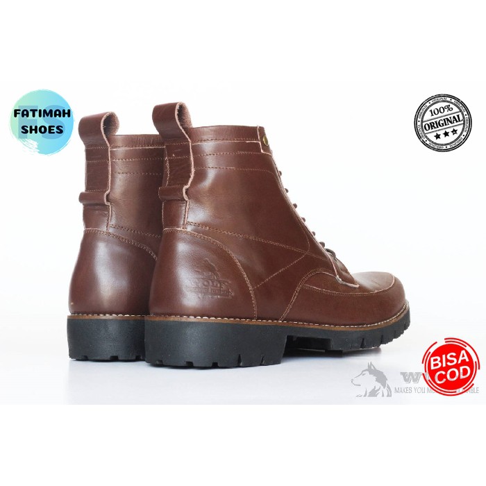 Sepatu Boots Kulit Pria Sepatu Kulit Asli Sepatu Original Handmade Sepatu Boot Pria Sepatu Cowok