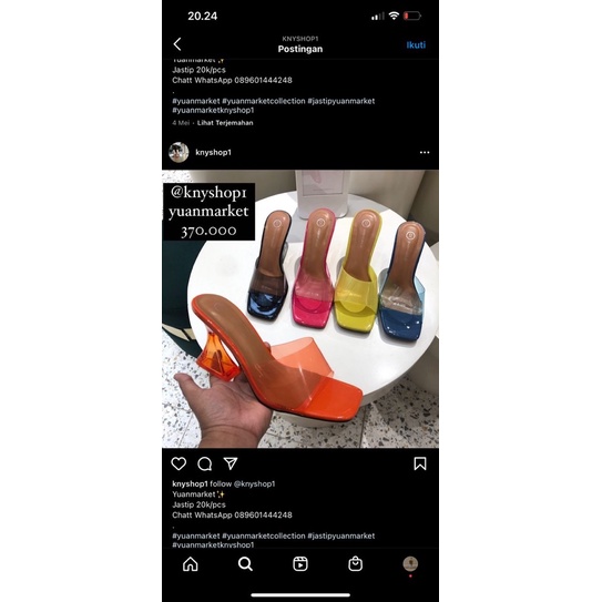 heels yuan pink fanta size 38