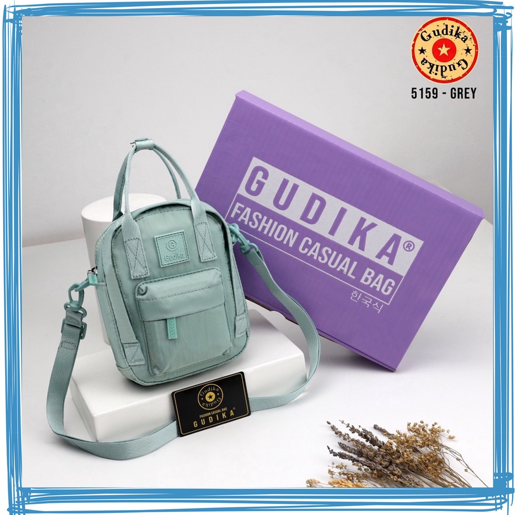 GUDIKA - Tas mini tas selempang wanita trendy 5159 - Tas Wanita Selempang Bahu Kekinian Terbaru Bahan Nylon Waterproof Anti Air - slingbag - tas mini - bag - cewek - imut - fashion - branded - santai - tas - slempang - termurah - ori - wanita