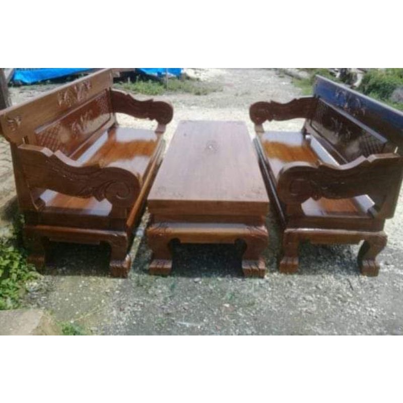 KURSI BANGKU GARENGAN JATI SUPER TEBAL