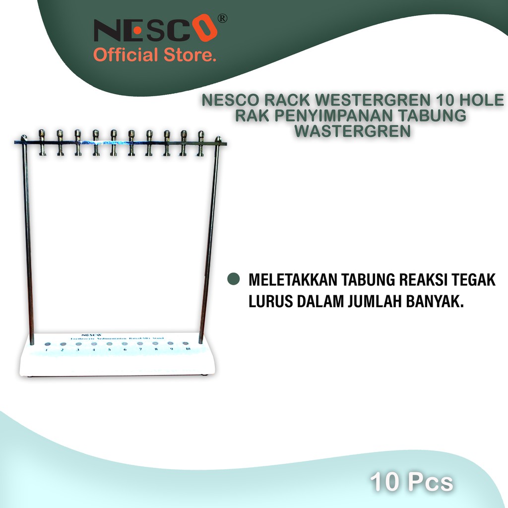 Nesco Rack Westergren 5-10 hole / Rak Penyimpanan tabung wastergren