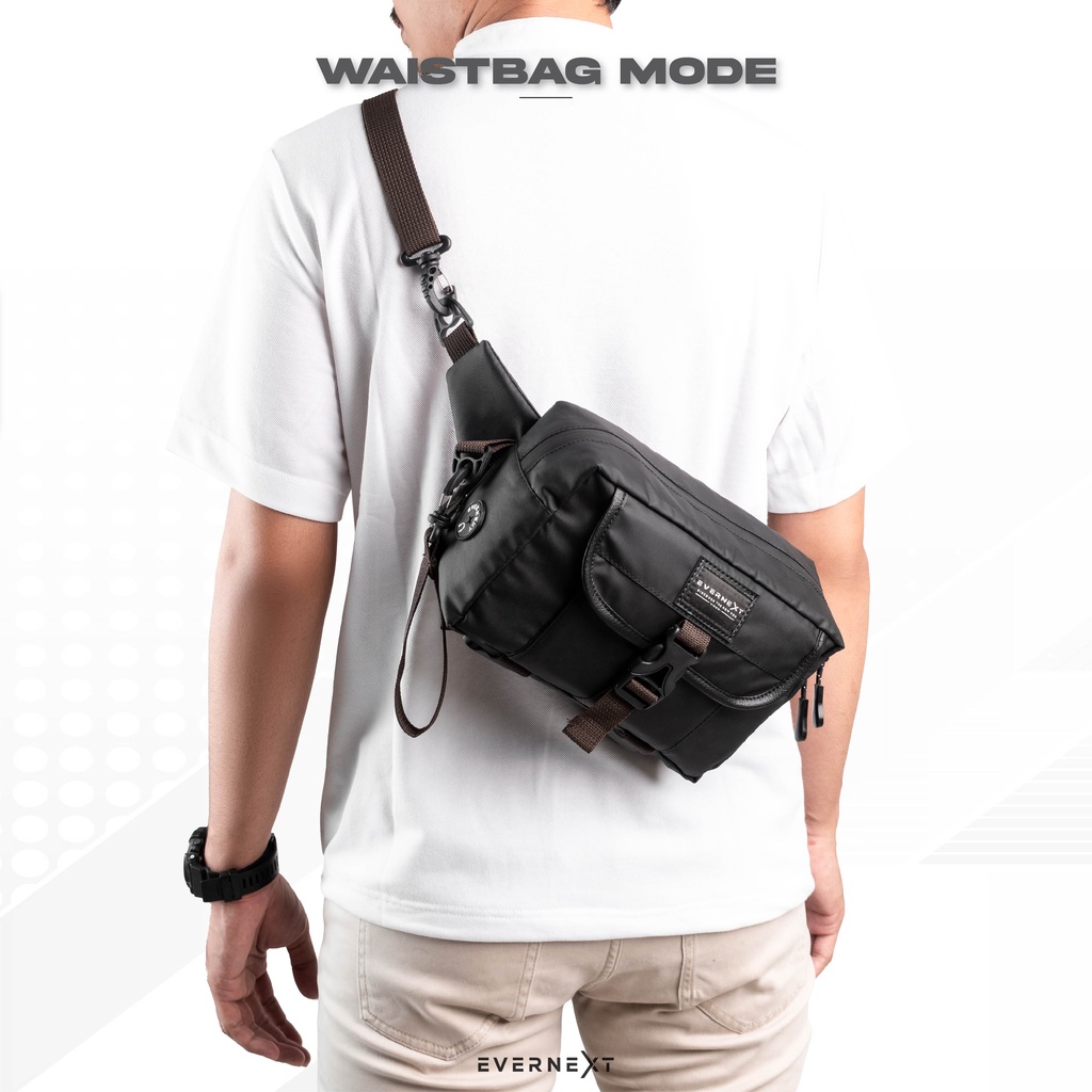 Sling Pouch Bag Tas Slempang Selempang Tangan Basic Kerja Kuliah Simpel Jalan Kantor Pria Cowok Tas Tangan Pegang Sling Bag Kondangan Waist Bag Waterproof Anti Air Keren Original