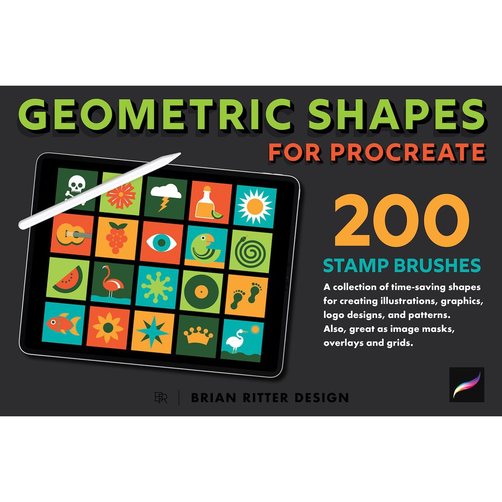 Procreate Brush - 200 Geometric Shapes for Procreate