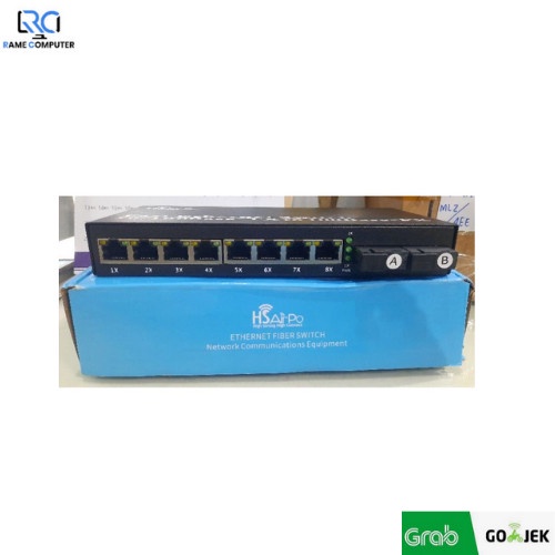 Menarik 10 100Mbps 2 SC 8 RJ45 ETHERNET FIBER SWITCH HS AIRPO CM2F8E