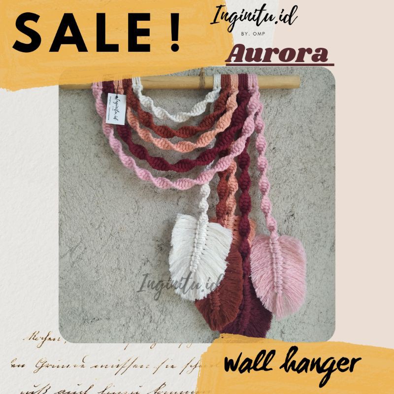 Aurora wall hanging / macrame wall hanging/ hiasan dinding /macrame/macrame pelangi