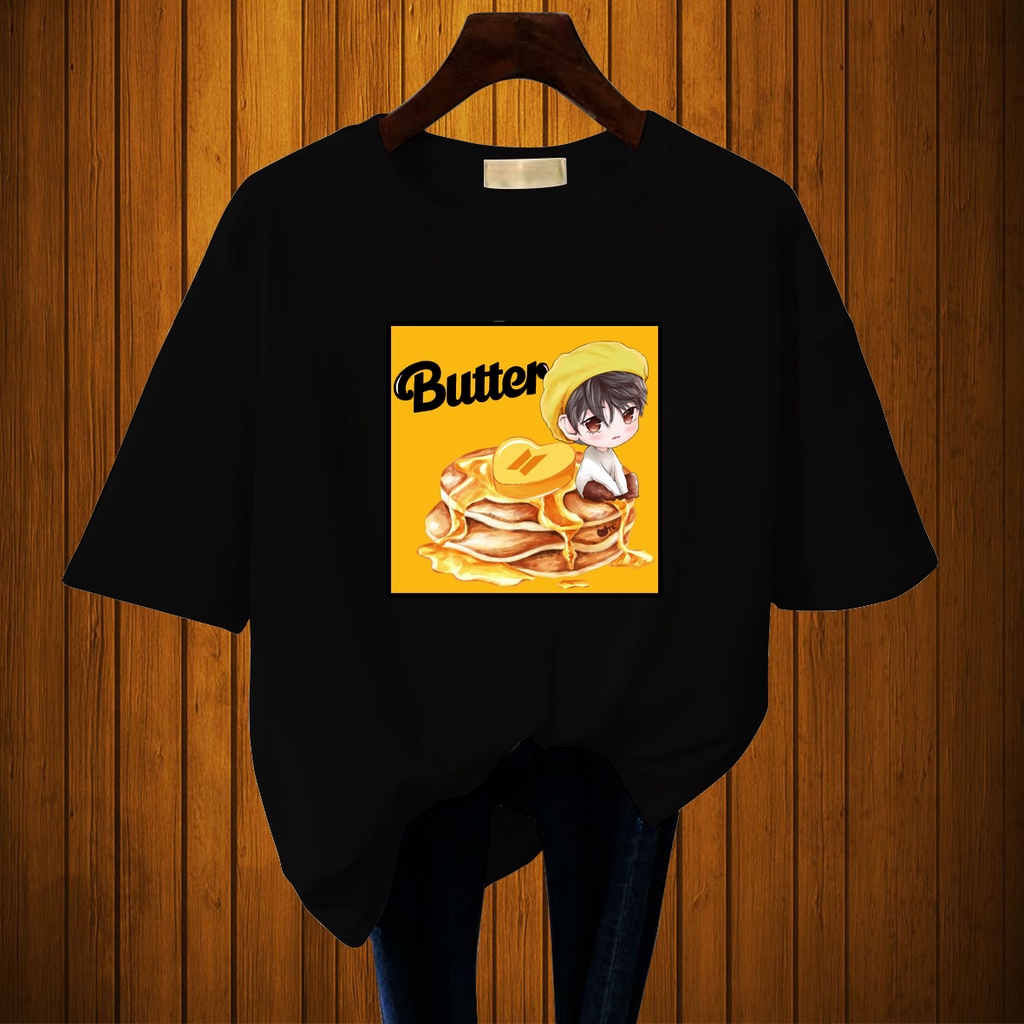 CALVIERO SHOP - BAJU KAOS ATASAN WANITA PRINT DTF BUTTER CHESS