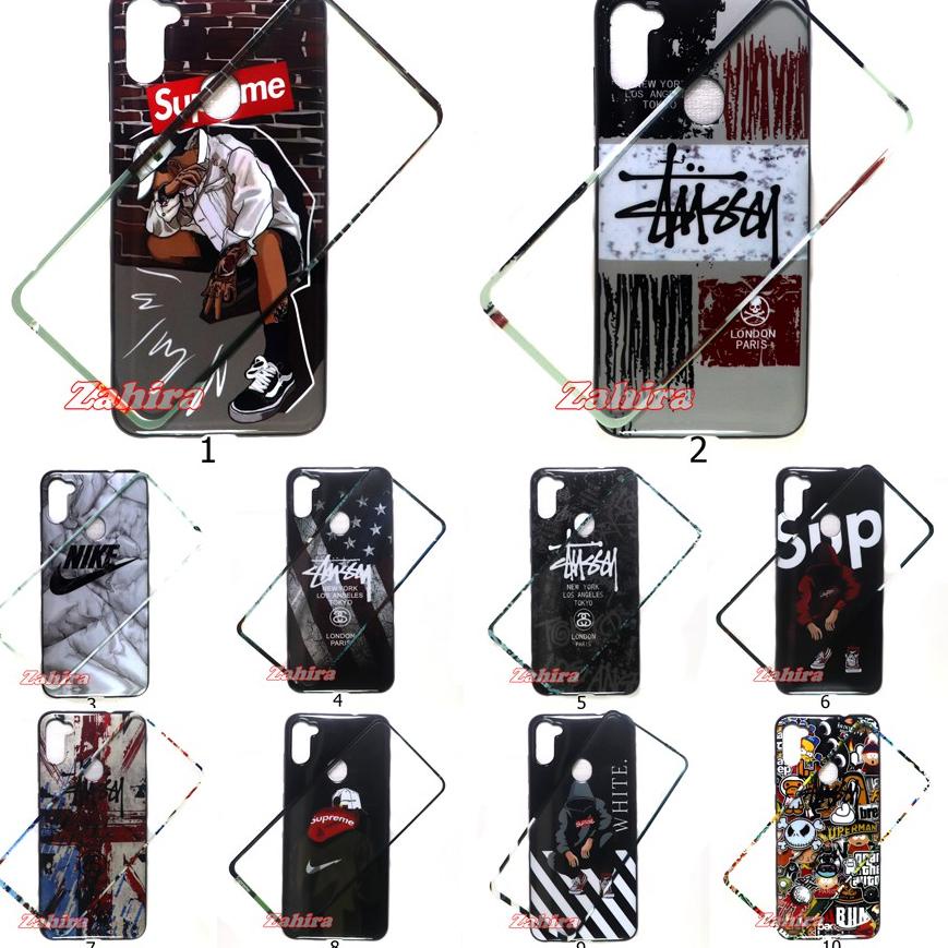 [KODE AFZLQ] Samsung Galaxy A11 / M11 Case Case 360 Full Protection Karakter Streetwear Branded + Te