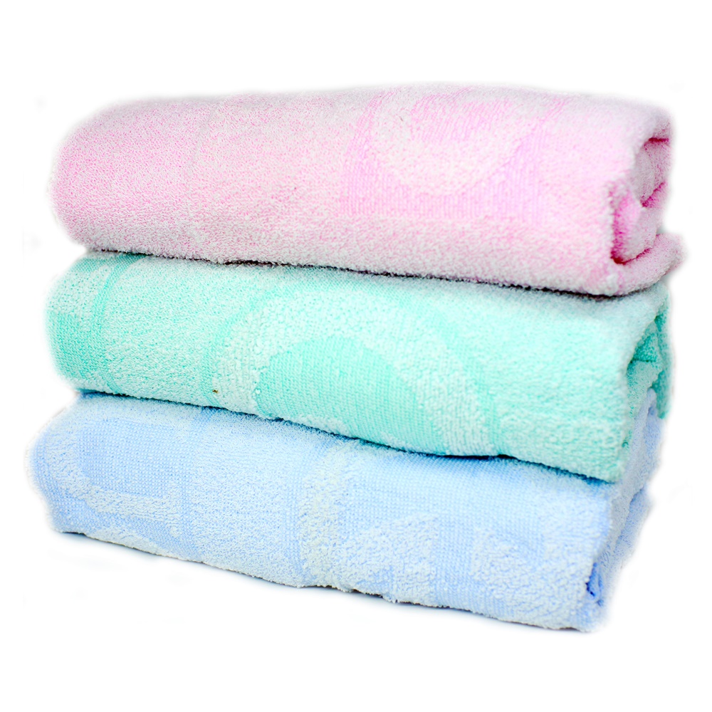 FM - Handuk Mandi Moneter Motif Polos Jumbo 75 x 140 cm Random Color