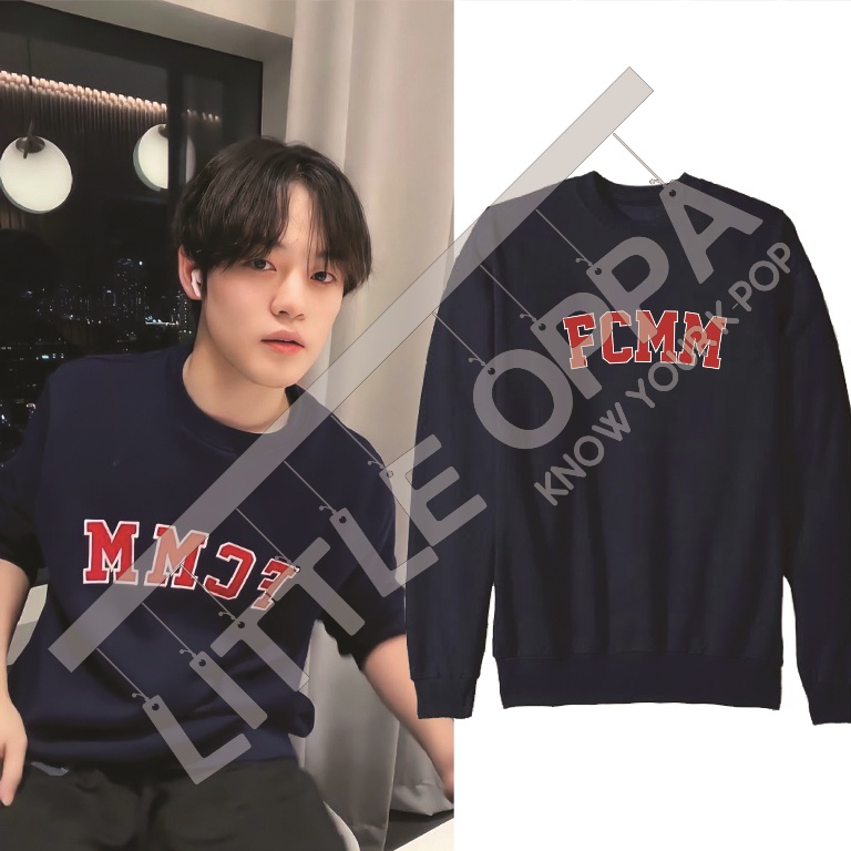 JACKET SWEATER KPOP N C T CHENLE FCMM NAVY SWEATER UNOFFICIAL