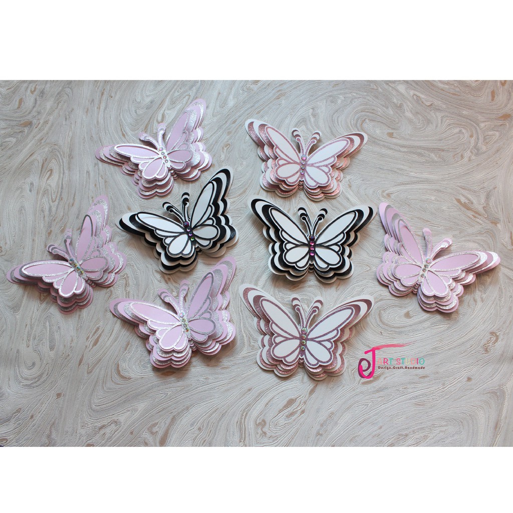 

3D Paper Butterfly / Cake Topper Kupu-Kupu / Butterflies paper