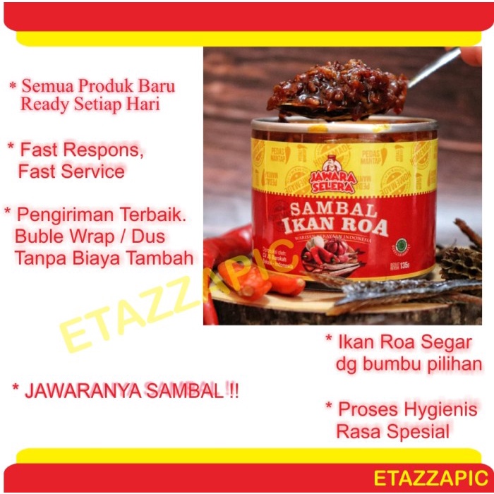 

sambal-aneka- sambal ikan roa jawara selera 135 gram sambal roa sambel roa pedas - ikan roa -aneka-