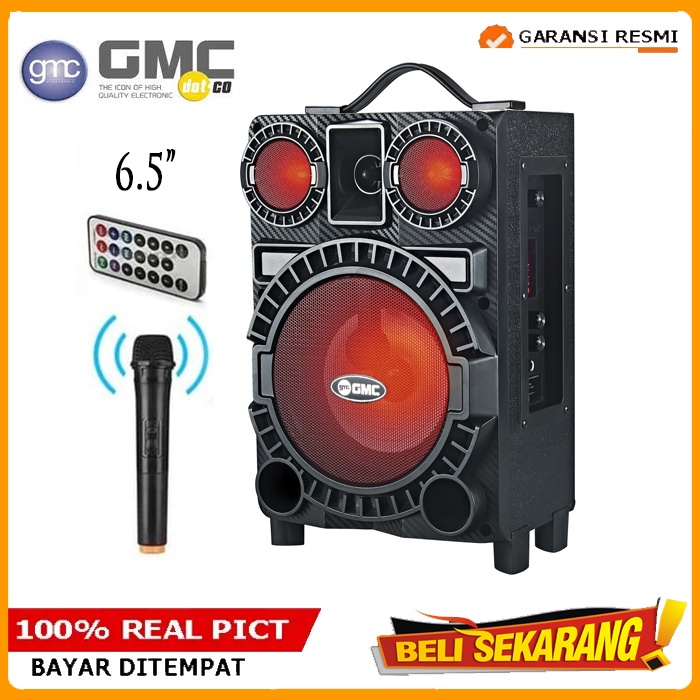 PAKET Speaker GMC 897P Speaker Bluetooth 6.5 INCH Speaker Meeting Free Mic Wireless 1 PCS