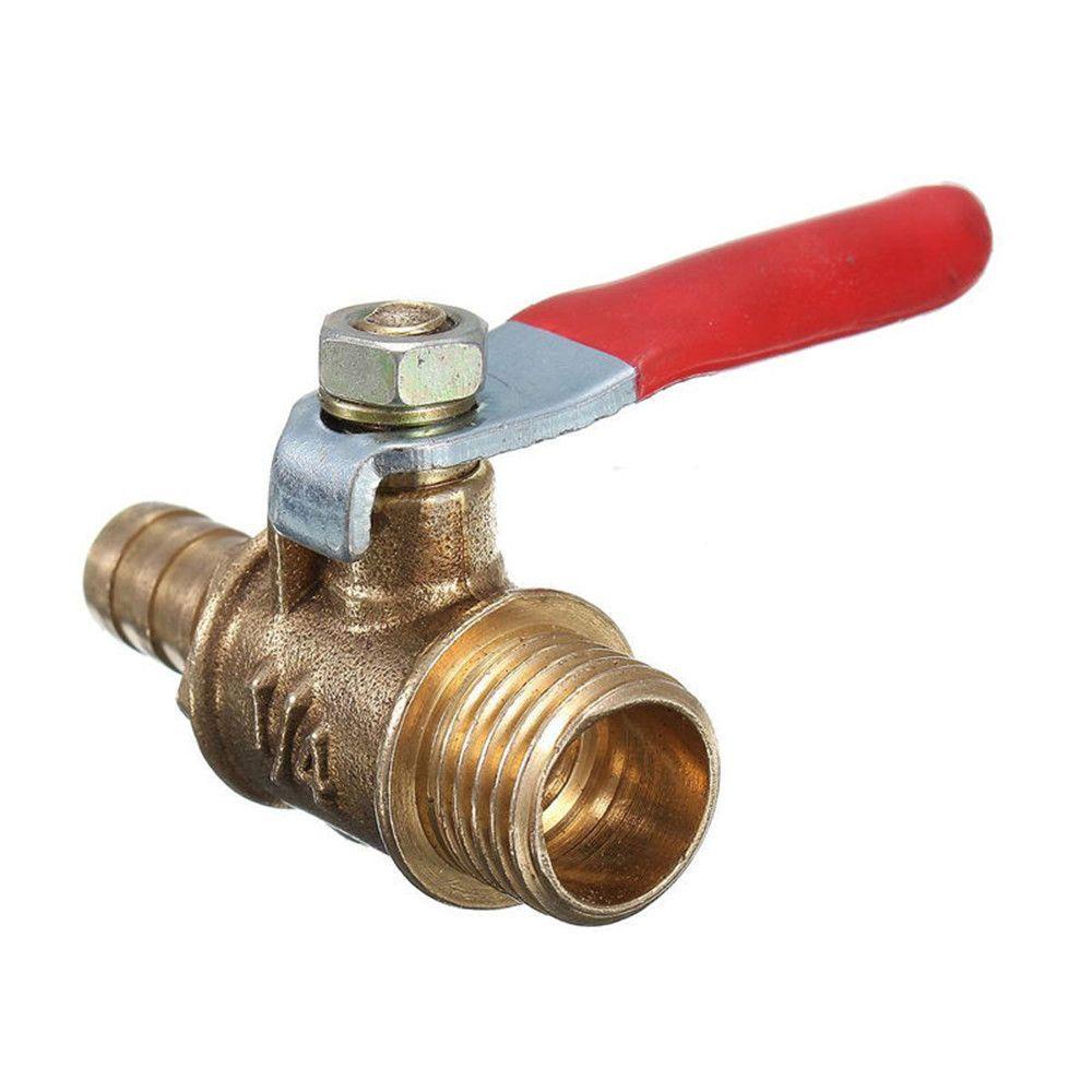 [Elegan] 1/4 ''Ball Valve Kuningan Gagang Merah Untuk Sistem Irigasi Male Thread Motorized Ball Valve