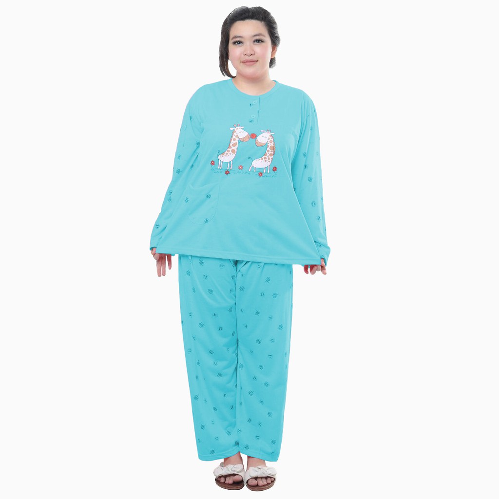 Stelan Baju Tidur Tangan Panjang Wanita BIG SIZE - XSHOP Hanifah