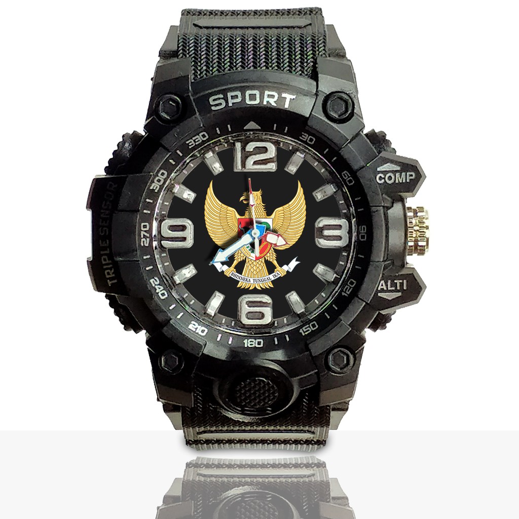 Jam Tangan Custom GARUDA PANCASILA Ruber- Water Resistant