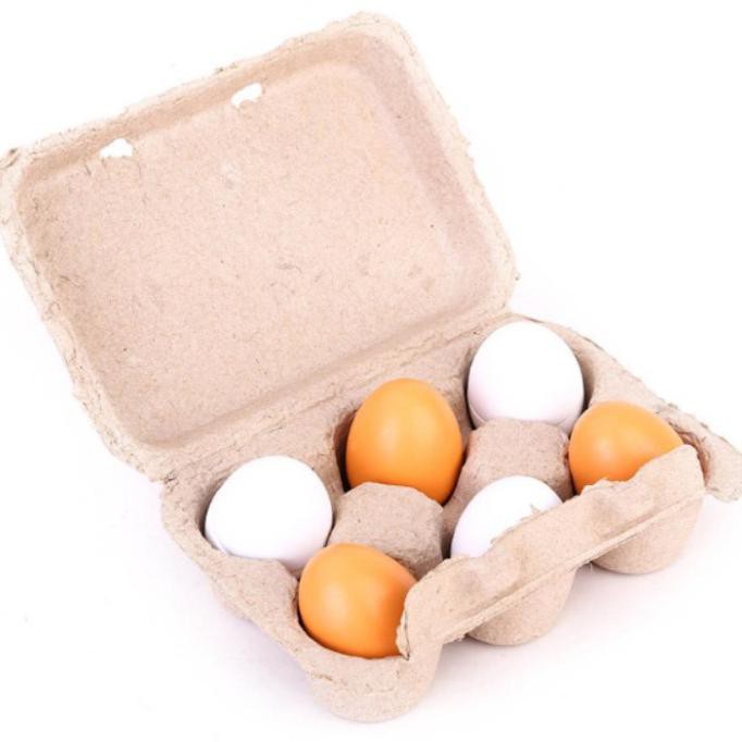 OPEN DS Mainan kayu telor kayu perlengkapan dapur kitchen set main masak masak