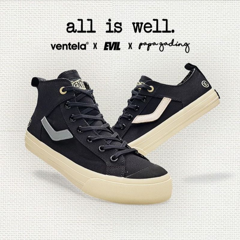 Sepatu Ventela X Evil X Papa Gading "All is Well" Low & High | Shopee