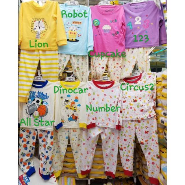 Setelan Piyama Anak Cowok sz:4/6/8 (2-5thn) LeeVa/Lalapoo