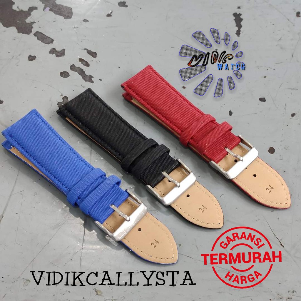 AT1005 TALI JAM TANGAN STRAP ARLOJI KULIT CANVAS 20MM 22MM 24MM PREMIUM ORIGINAL 20 22 24