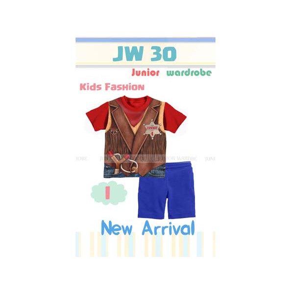 Fashion Boy JW 30 I baju setelan Anak Laki-laki koboi