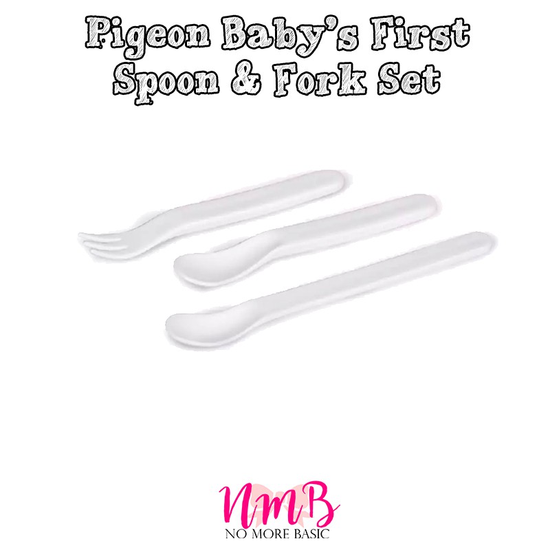 Pigeon Baby's First Spoon and Fork Set - Sendok Garpu Alat Makan Bayi