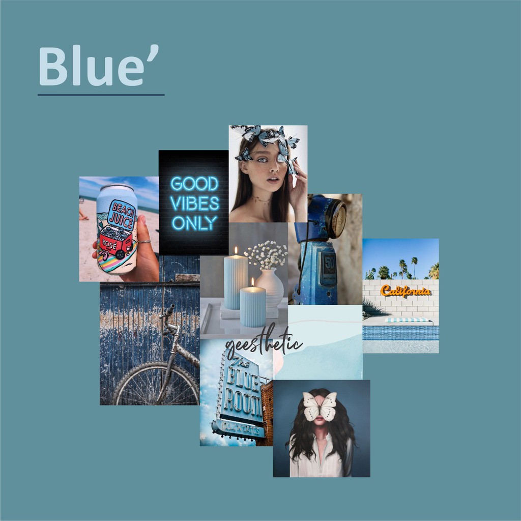 Jual BLUE - AESTHETIC POSTER || WALL POSTER || POSTER DINDING || TEZZA ...