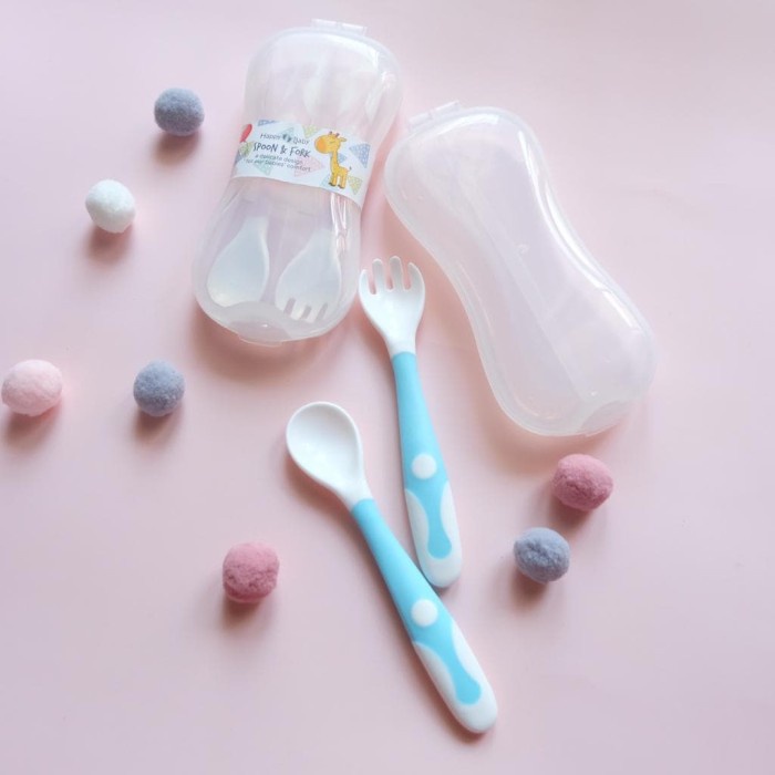 BABY SOFT SPOON &amp; FORK SET / SENDOK BAYI