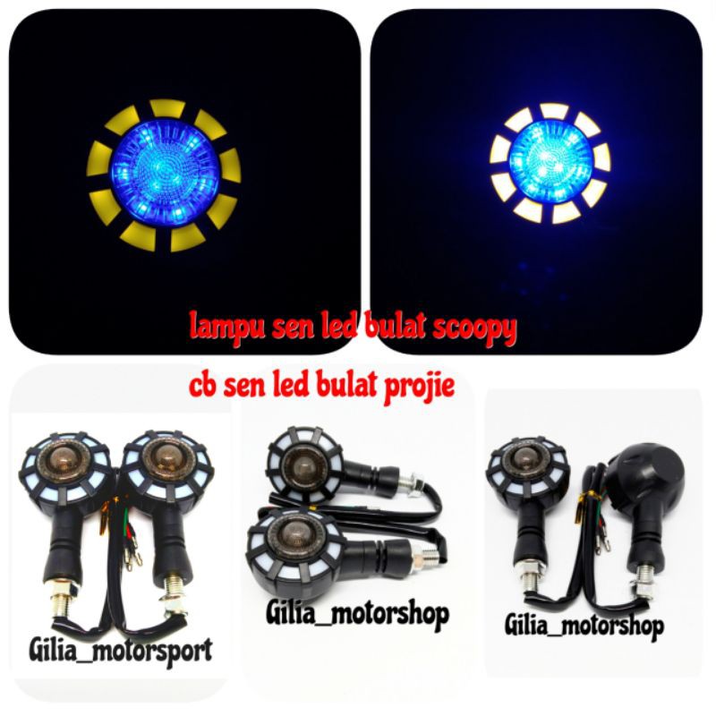 lampu sen led bulat scoopy cb sen led bulat projie Lampu Sein Bulat D-175 Universal Lampu Sen 2in1