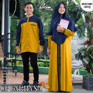  Baju  Gamis Koko Couple  Farhana  Syari Syar i Lengan Panjang 