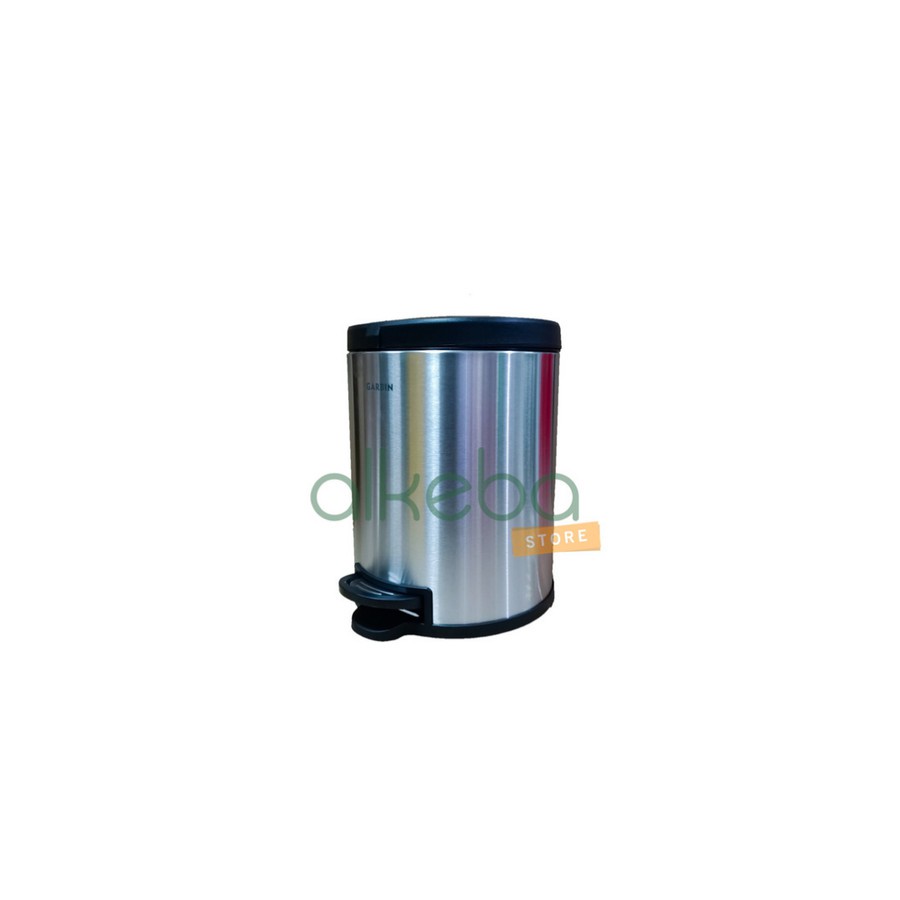 Tempat Sampah Stainless 5 Liter tutup standar - Injak Pedal Garbin