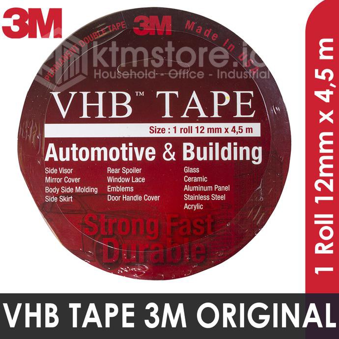 

STOK TERBATAS Double Tape 3M VHB 12 mm x 4,5 m ORIGINAL / DOUBLE FOAM TAPE