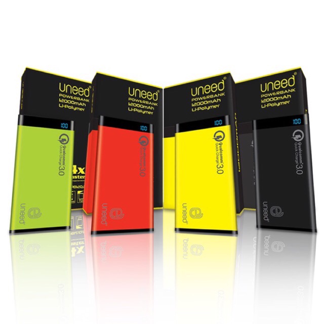 Powerbank UNEED 12.000mah QUICK CHARGER/FAST CHARGING 3.0