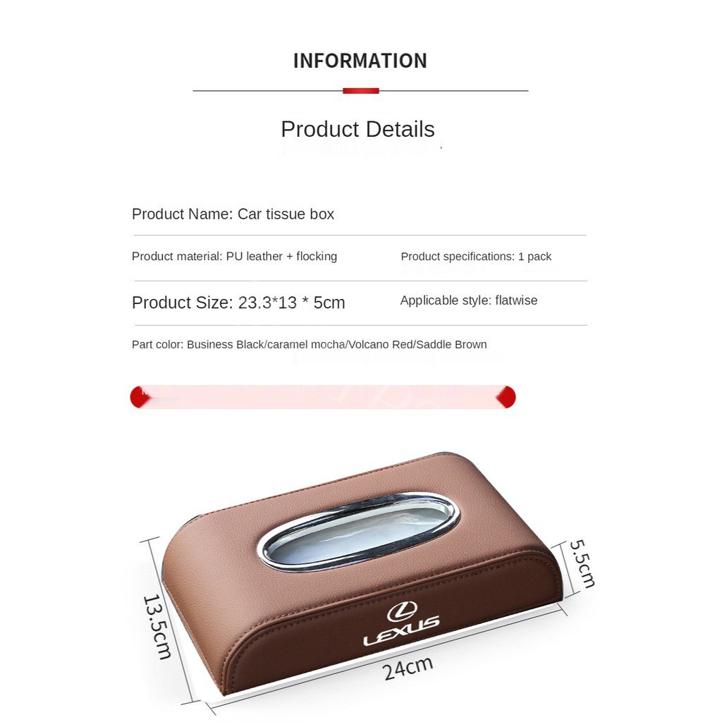 Lexus Kotak Tisu Mobil Bahan Kulit Kualitas Tinggi Untuk CT200H NX250 RX350 LX470 570 RX300 IS NX LX570