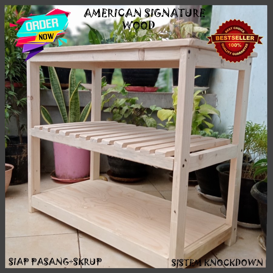 Jual Otto Wooden Shelf Rak Tv Minimalis Rak Kayu Susun Meja Serbaguna Shopee Indonesia