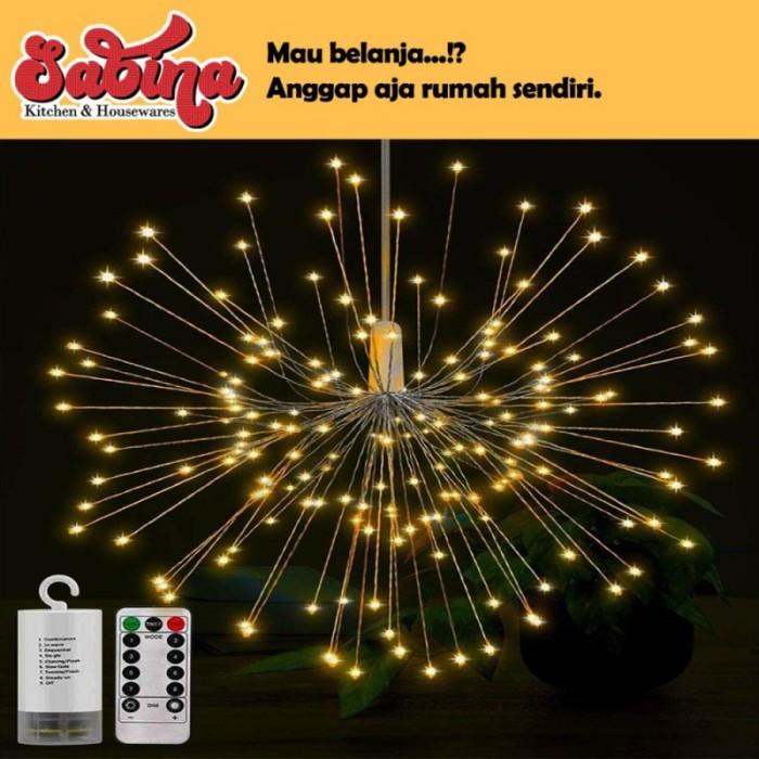 Lampu Hias Gantung Taman Fireworks Kembang Api 120 Led Remote Toifucos