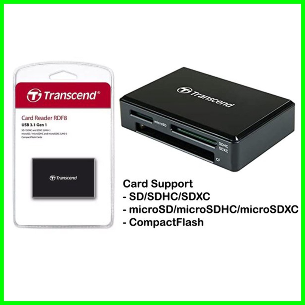 Transcend Card Reader RDF 8 Memory Card All In One USB 3.0 - 001