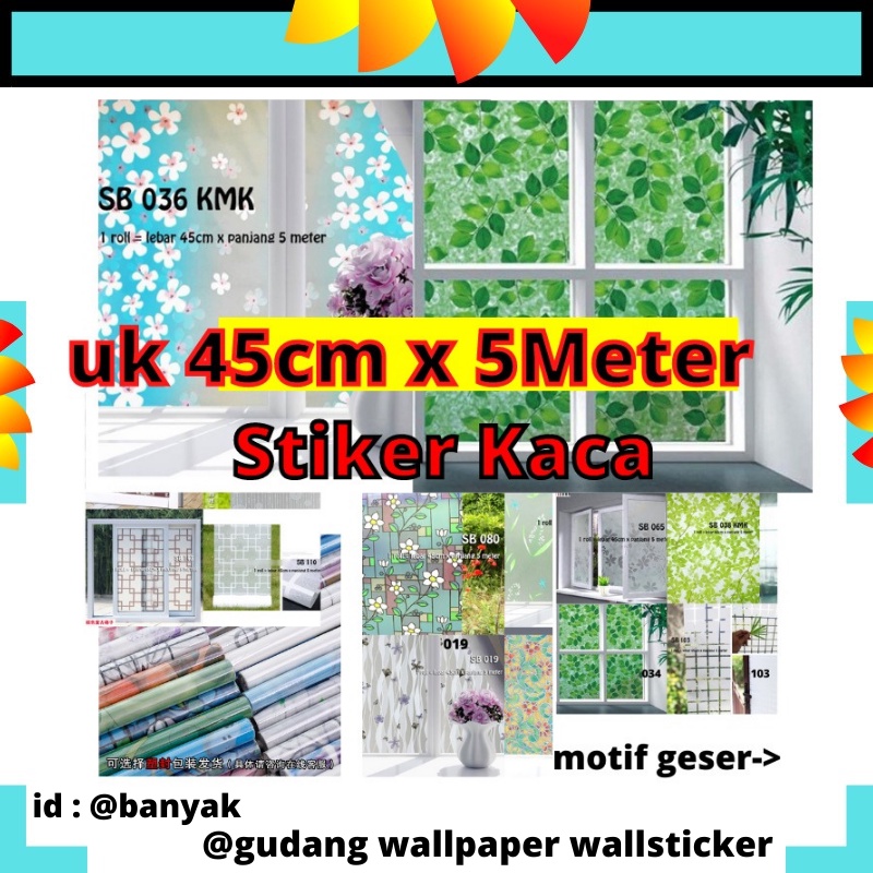 GD SUNBLAST STIKER KACA UK 45 CM X 5 METER SB MOTIF BUNGA ORANGE DAUN HIJAU   STICKER SETIKER WALLPAPER PINTU JENDELA KACA BUAT KAMAR MANDI DEKORASI DECOR DEKOR RUMAH WALPAPER SANBLAST WELPEPER SANBLAS SUNBLAST SUNBLAS LEMARI MOTIF POLOS BUREM BURAM KOTAK