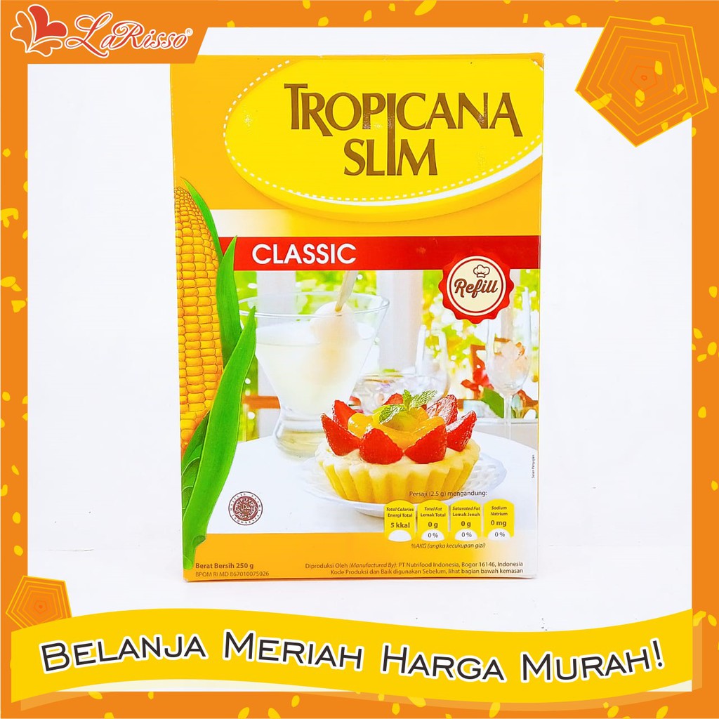 

TROPICANA SLIM SWEETENER REFFIL 250GRAM